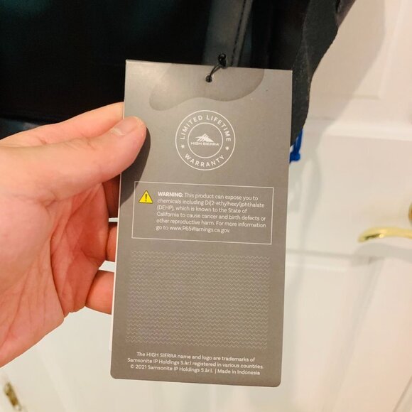 50L High Sierra Water Resistant CONVERTIBLE Travel Backpack or Duffel -Grey/Blue - Picture 12 of 13